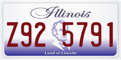 IL license plate Z925791