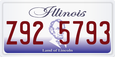 IL license plate Z925793