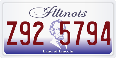 IL license plate Z925794
