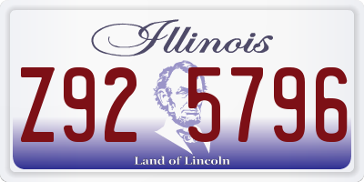 IL license plate Z925796