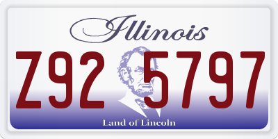 IL license plate Z925797