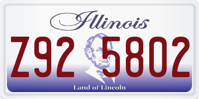 IL license plate Z925802