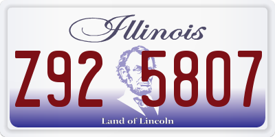 IL license plate Z925807