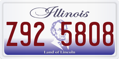 IL license plate Z925808
