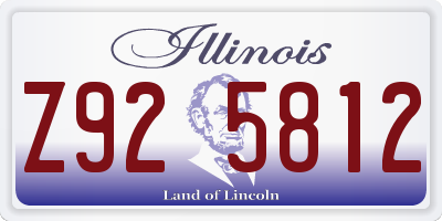 IL license plate Z925812