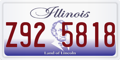 IL license plate Z925818