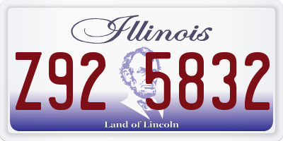 IL license plate Z925832