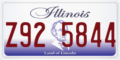 IL license plate Z925844