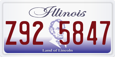 IL license plate Z925847