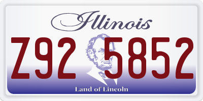 IL license plate Z925852