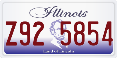 IL license plate Z925854