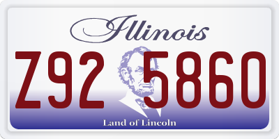 IL license plate Z925860