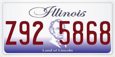 IL license plate Z925868