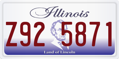 IL license plate Z925871