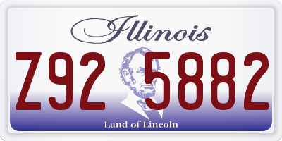 IL license plate Z925882