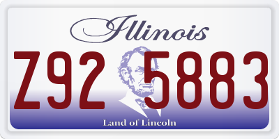 IL license plate Z925883