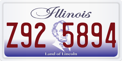 IL license plate Z925894