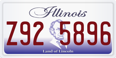 IL license plate Z925896