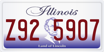 IL license plate Z925907
