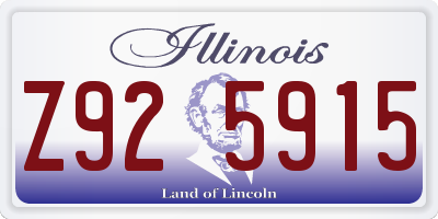 IL license plate Z925915