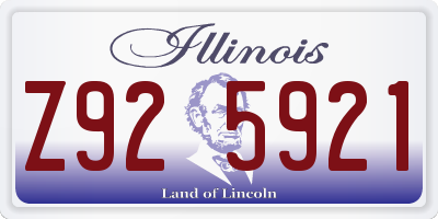 IL license plate Z925921