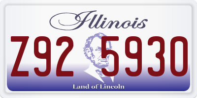 IL license plate Z925930