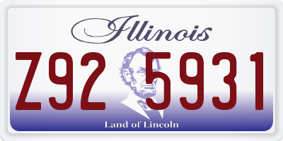 IL license plate Z925931