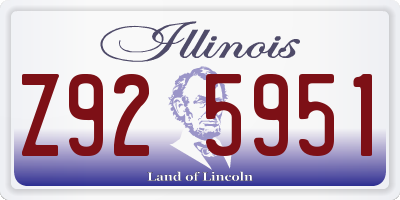IL license plate Z925951