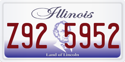 IL license plate Z925952