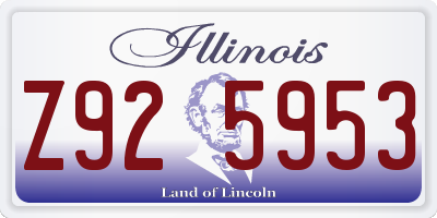 IL license plate Z925953