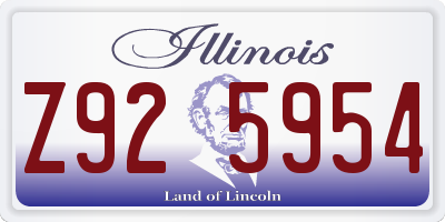IL license plate Z925954