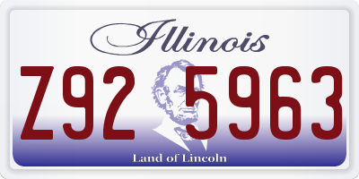 IL license plate Z925963