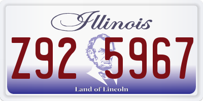 IL license plate Z925967