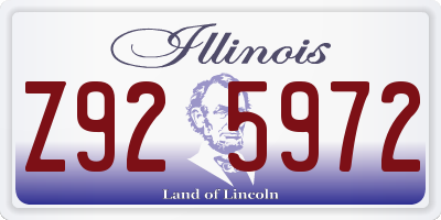 IL license plate Z925972