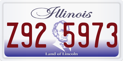 IL license plate Z925973