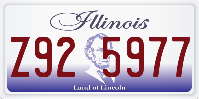 IL license plate Z925977
