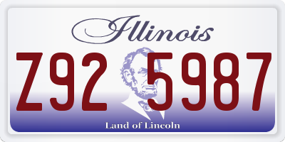 IL license plate Z925987