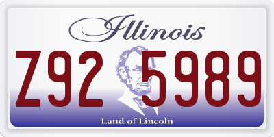IL license plate Z925989