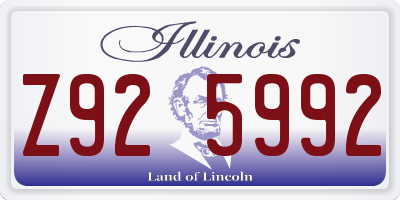 IL license plate Z925992