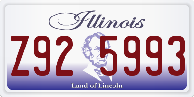 IL license plate Z925993