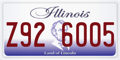 IL license plate Z926005