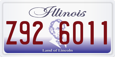 IL license plate Z926011