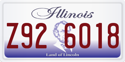 IL license plate Z926018