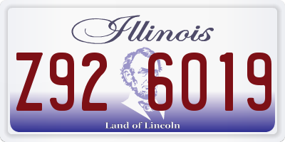 IL license plate Z926019