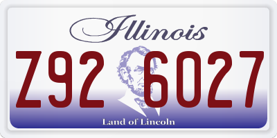 IL license plate Z926027