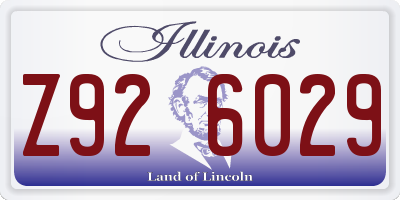 IL license plate Z926029
