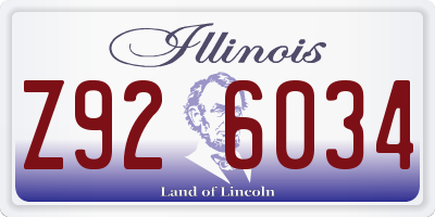 IL license plate Z926034