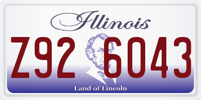 IL license plate Z926043