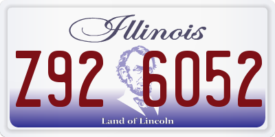 IL license plate Z926052