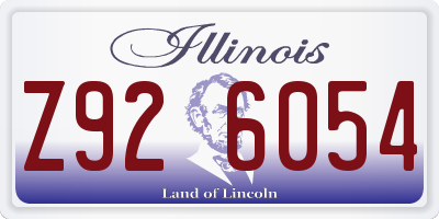 IL license plate Z926054